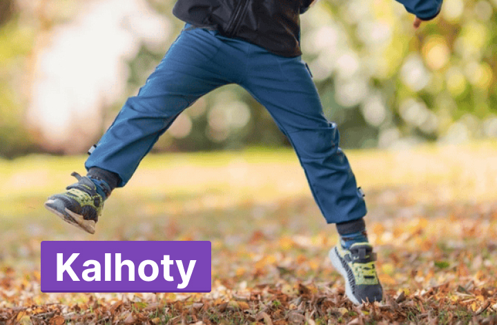 Dětské kalhoty softshellové, šusťákové i sportovní